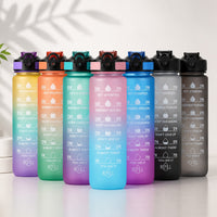 (B-015) Drink Smart 1000ml Motivational Water Bottle with Time Tracker