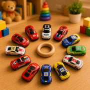 (T-017) Unbreakable Racing Mini Car Toy Set for Kids (1 Pack - 12 Pcs)