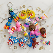 (KC-026) Cute Keychain Combo Pack – 16 Pieces (8 Different Designs)