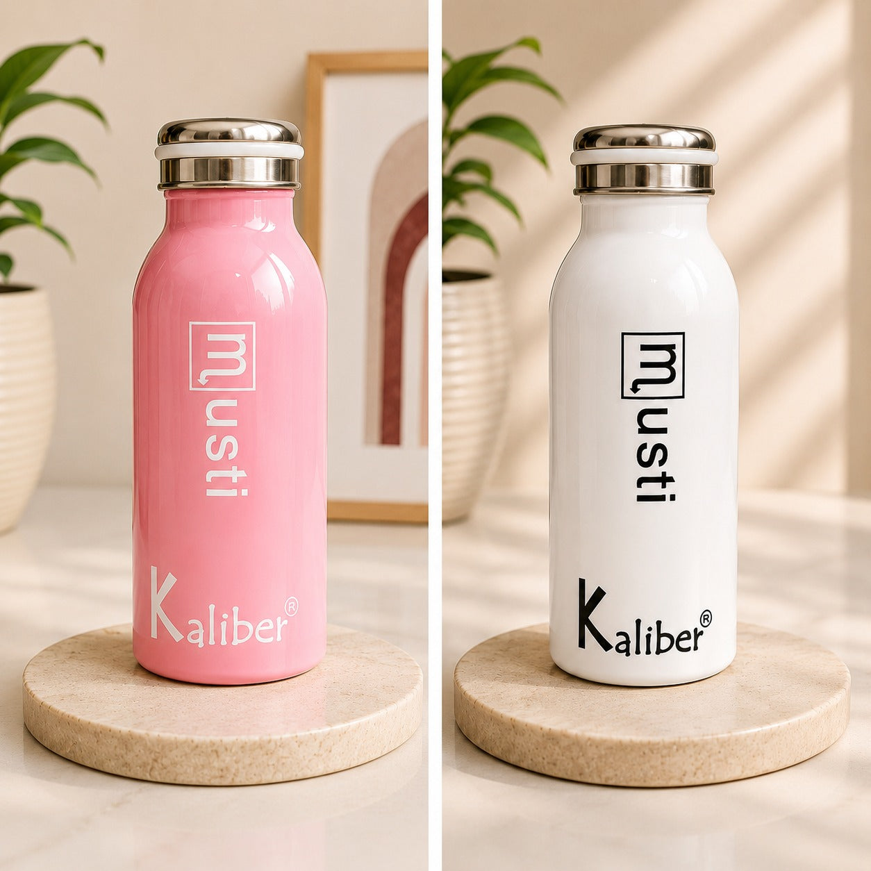 (B-033) Musti Stainless Steel 350ml Bottle - Hot & Cold Water Bottle