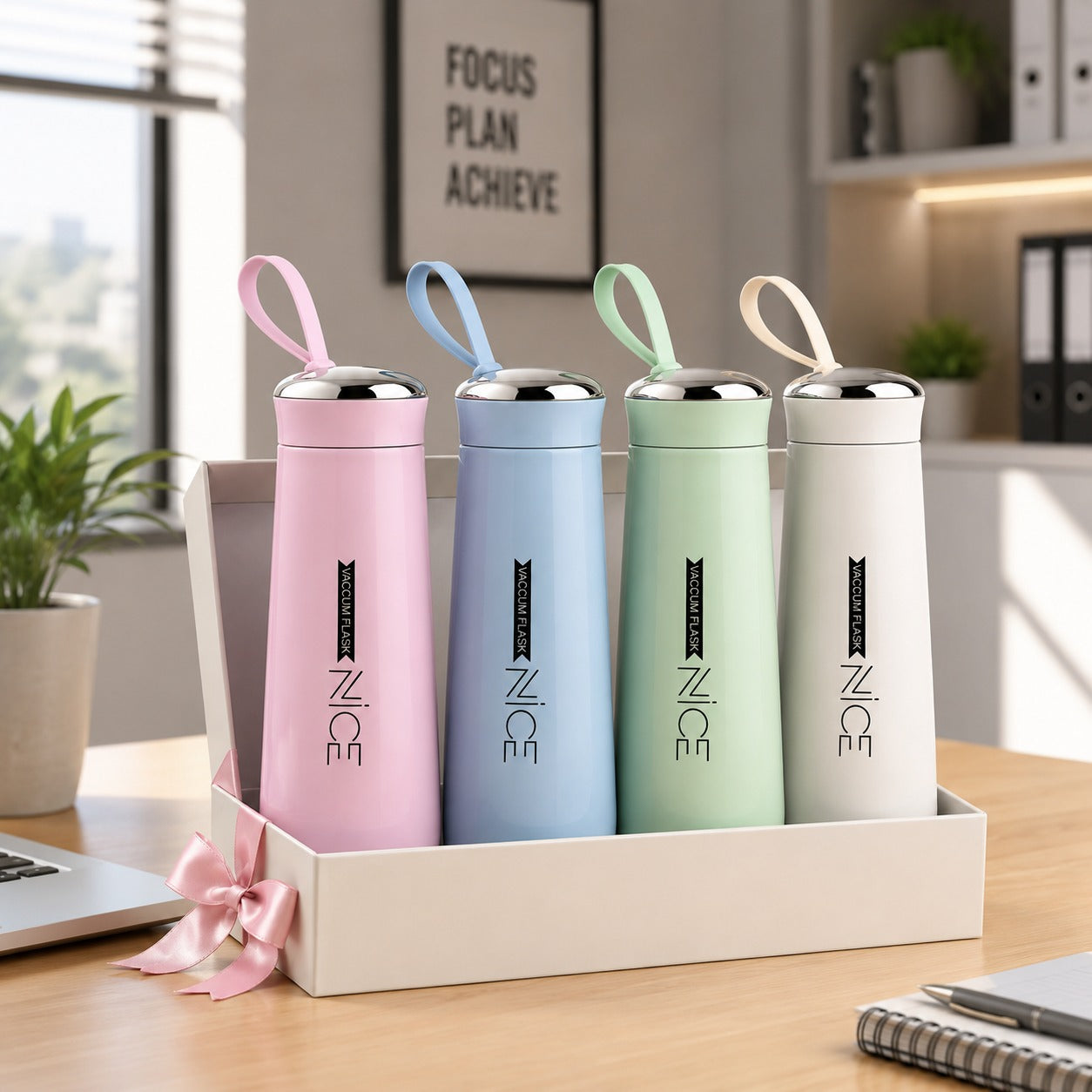 (B-001) (MOQ 4-Piece) Premium Nice Glass Water Bottle - 400 ML
