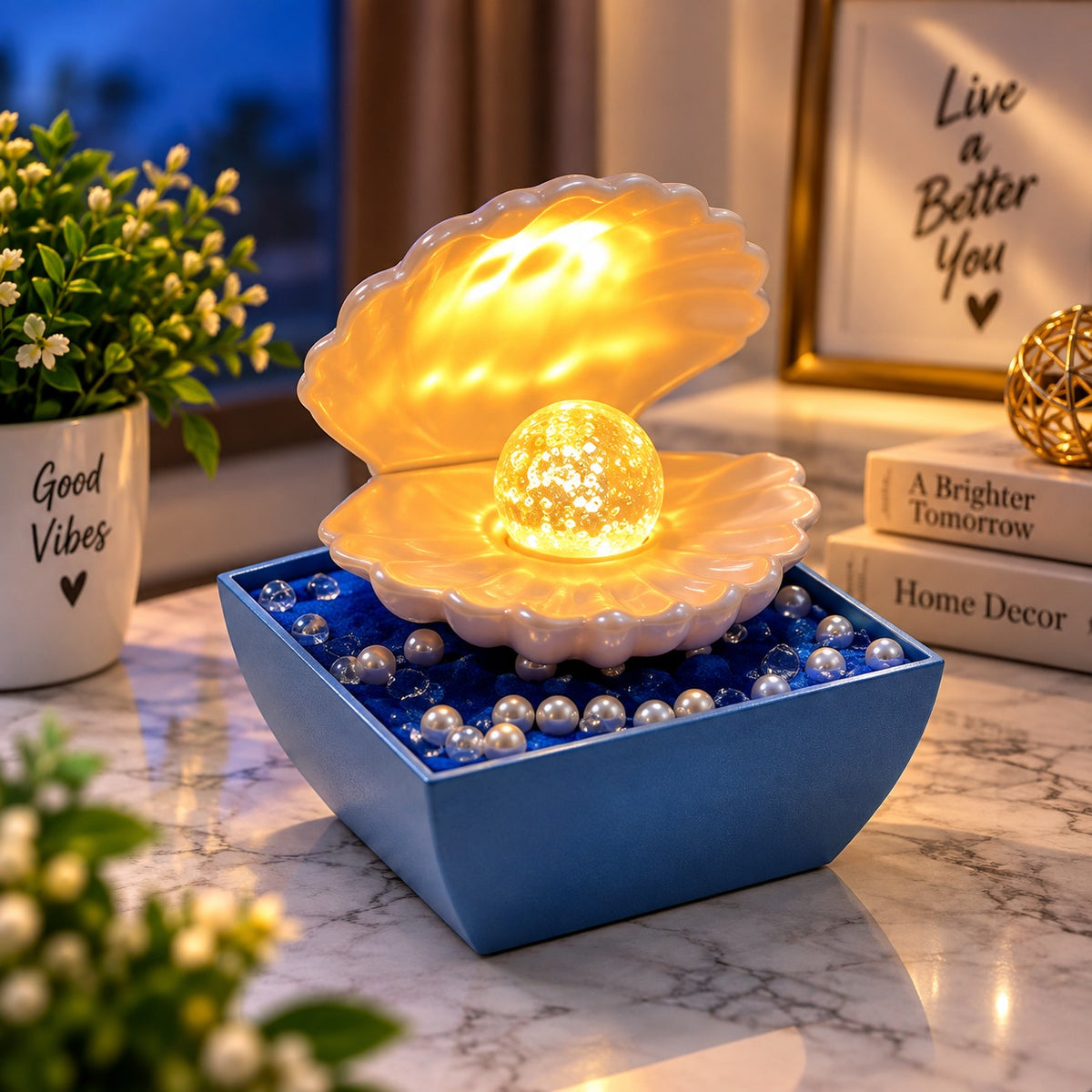 (G54) Artificial Ocean Pearls Emit Light | Artificial Green Plants Night - Shining Pearl