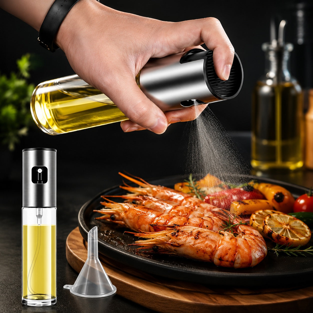 (K-001) Forestar Portable Oil Mister Sprayer – Fine Mist Oil Spray for Cooking & Air Fryer
