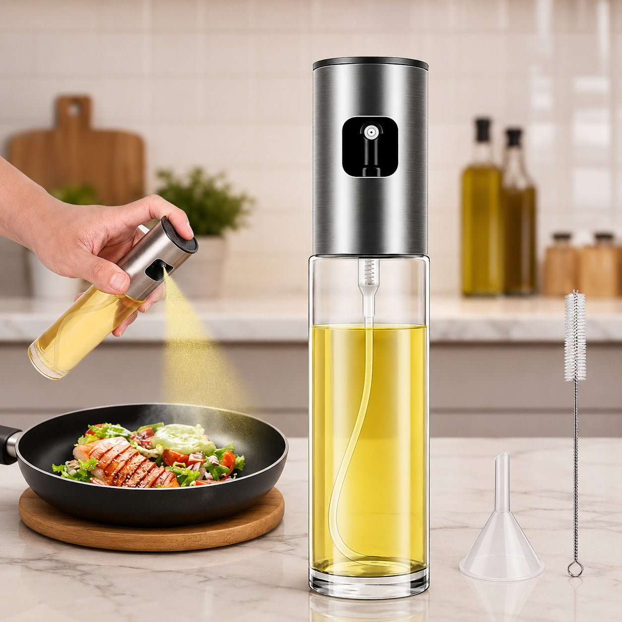 (K-001) Forestar Portable Oil Mister Sprayer – Fine Mist Oil Spray for Cooking & Air Fryer