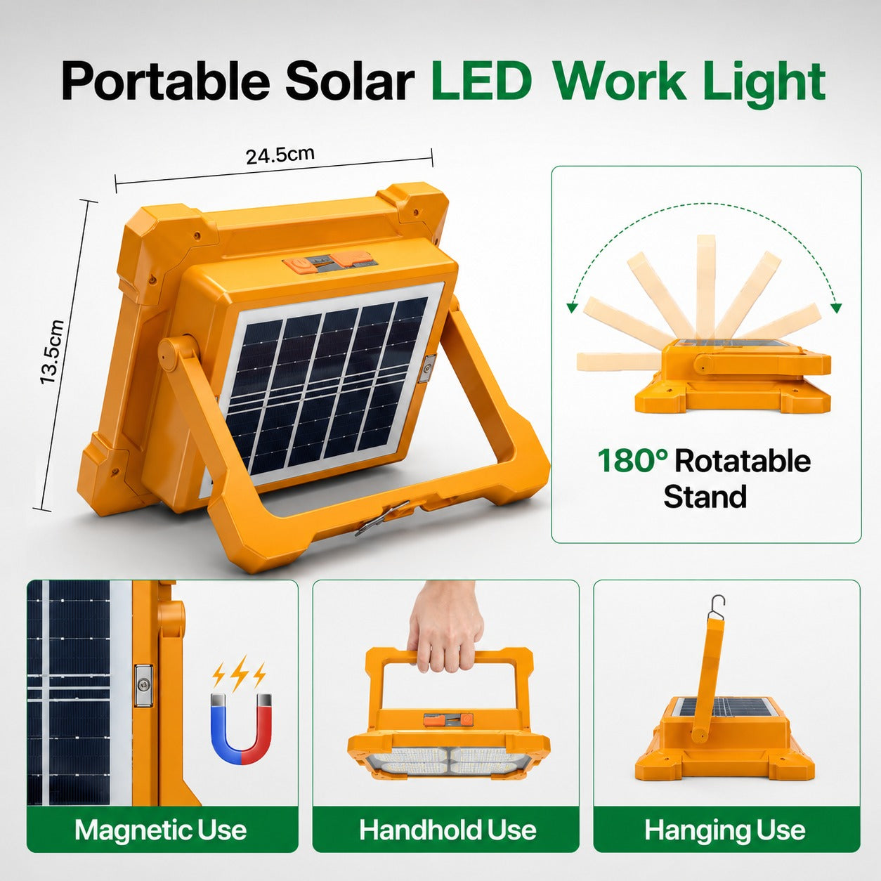(HL-013) LED Solar Light 300W – Multi Color Outdoor Wall Light