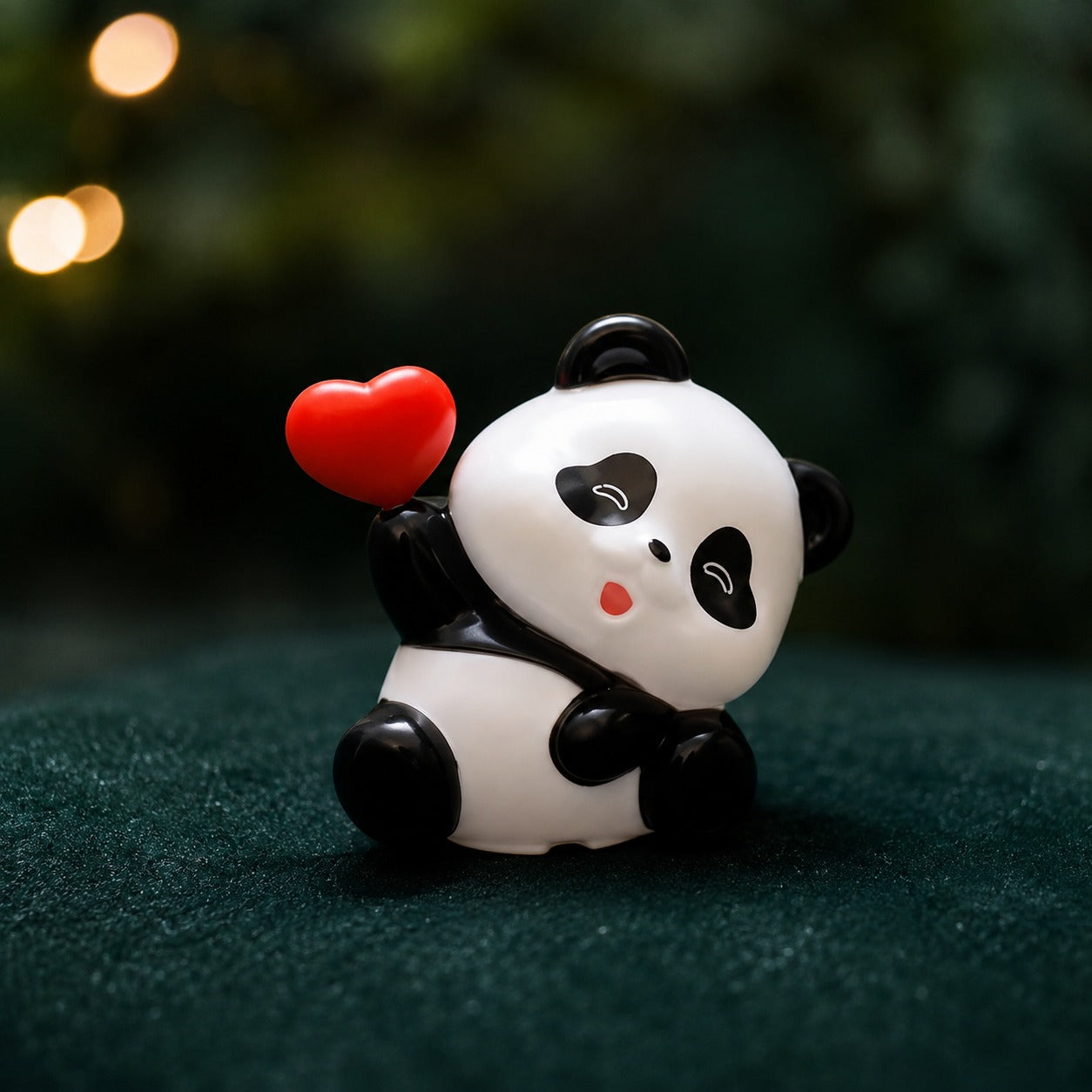 (LI-028) (MOQ: 4 Pcs) Mini Panda with Heart Night Light Lamp – Cute LED Table Lamp