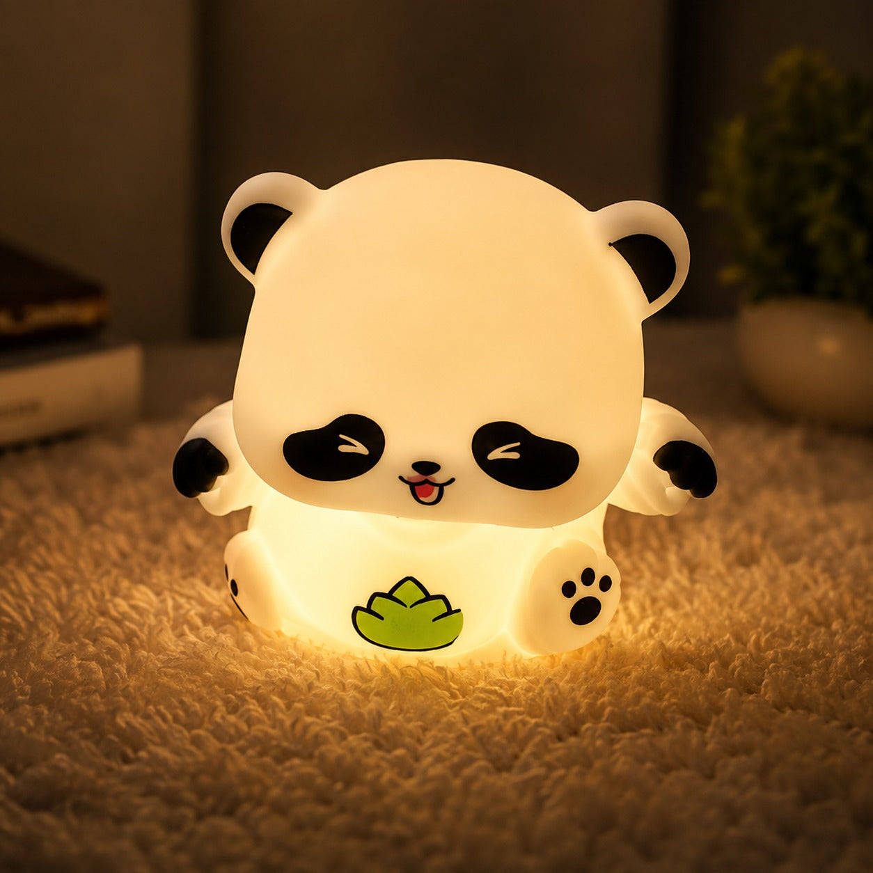 (LI-012 B) (MOQ: 4 Pcs) Cute Panda LED Night Lamp – Mini Cartoon Bedroom Decor Light