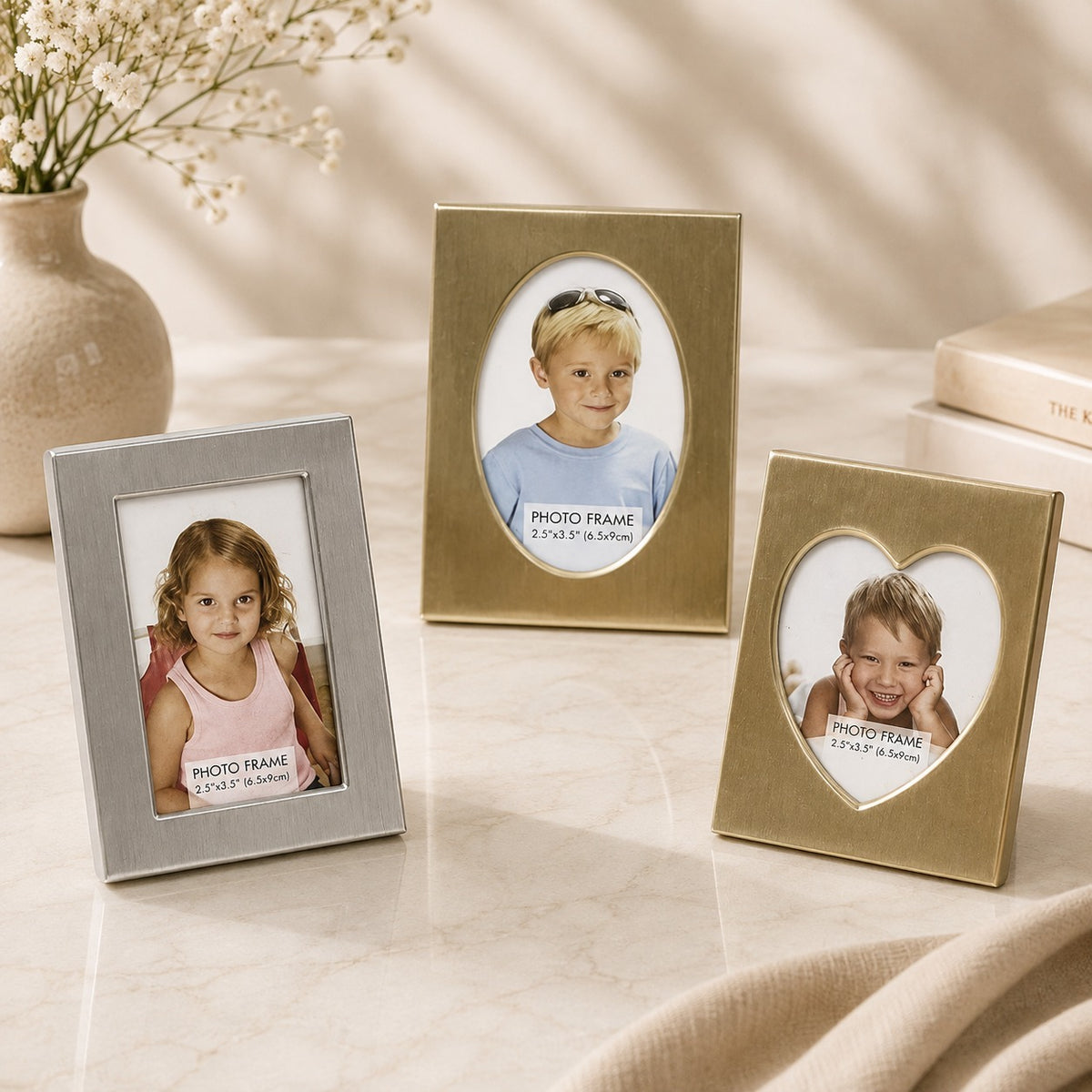 (G23) (MOQ: 4 pcs) Mini Photo Frame with Shapes -  6x48 Size