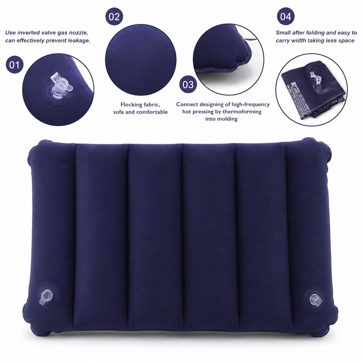 (SC-007)  (MOQ: 4 Pcs) Velvet Travel Neck Pillow – Soft & Portable Sleeping Pillow