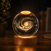 (LI-006) (MOQ: 2 Pcs) Large 3D Galaxy Crystal Ball Night Light