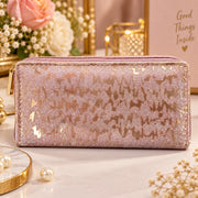 (BA13) Trendy Double Zip Long Clutch Wallet for Women with Stylish Design
