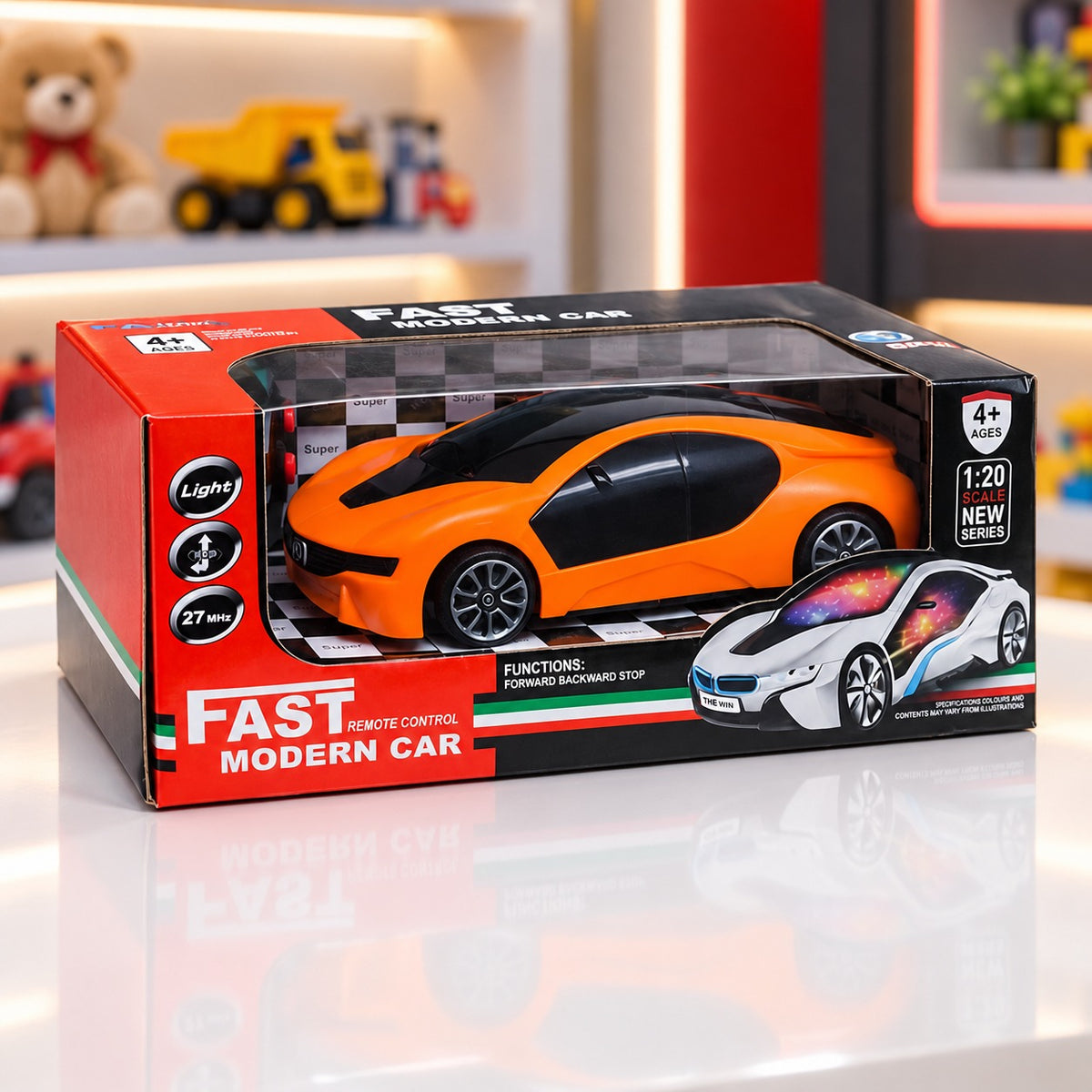 (T45) R/C Fast Scale Model Sports Racing Car With Remote Control
