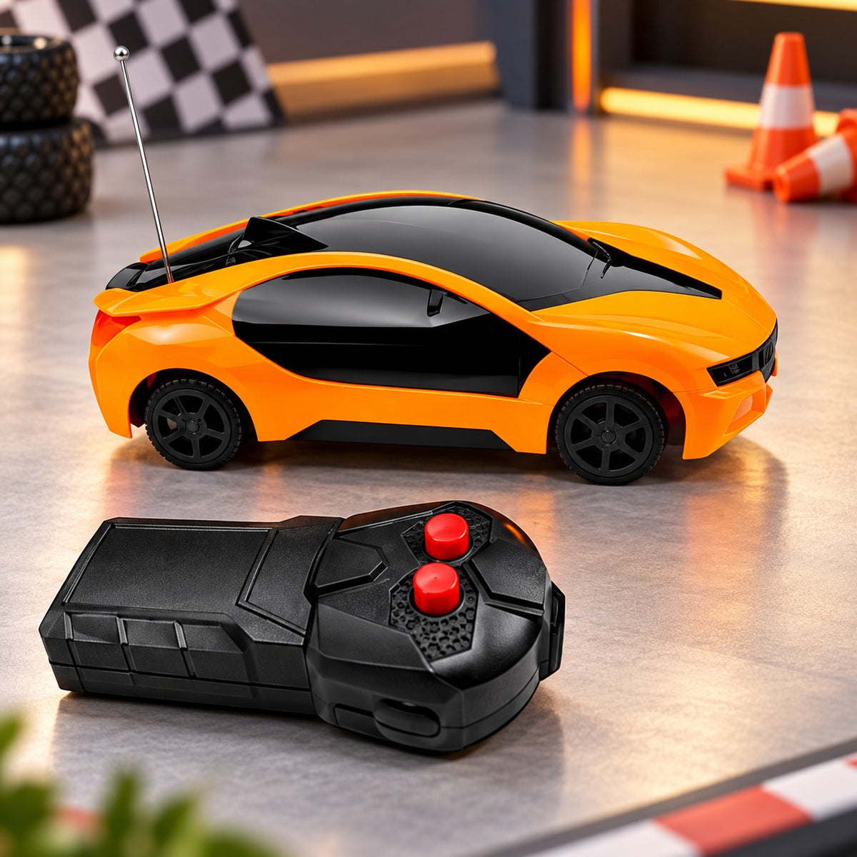 (T45) R/C Fast Scale Model Sports Racing Car With Remote Control