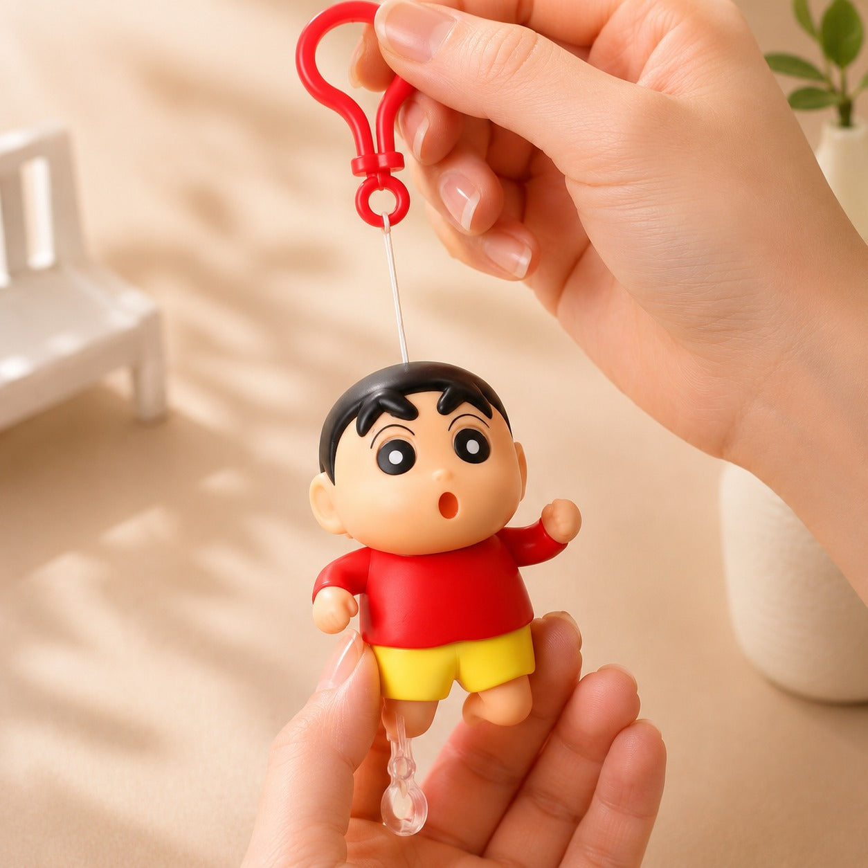(KA-006) Shinchan Rope Toy – Fun Pull String Cartoon Character Toy