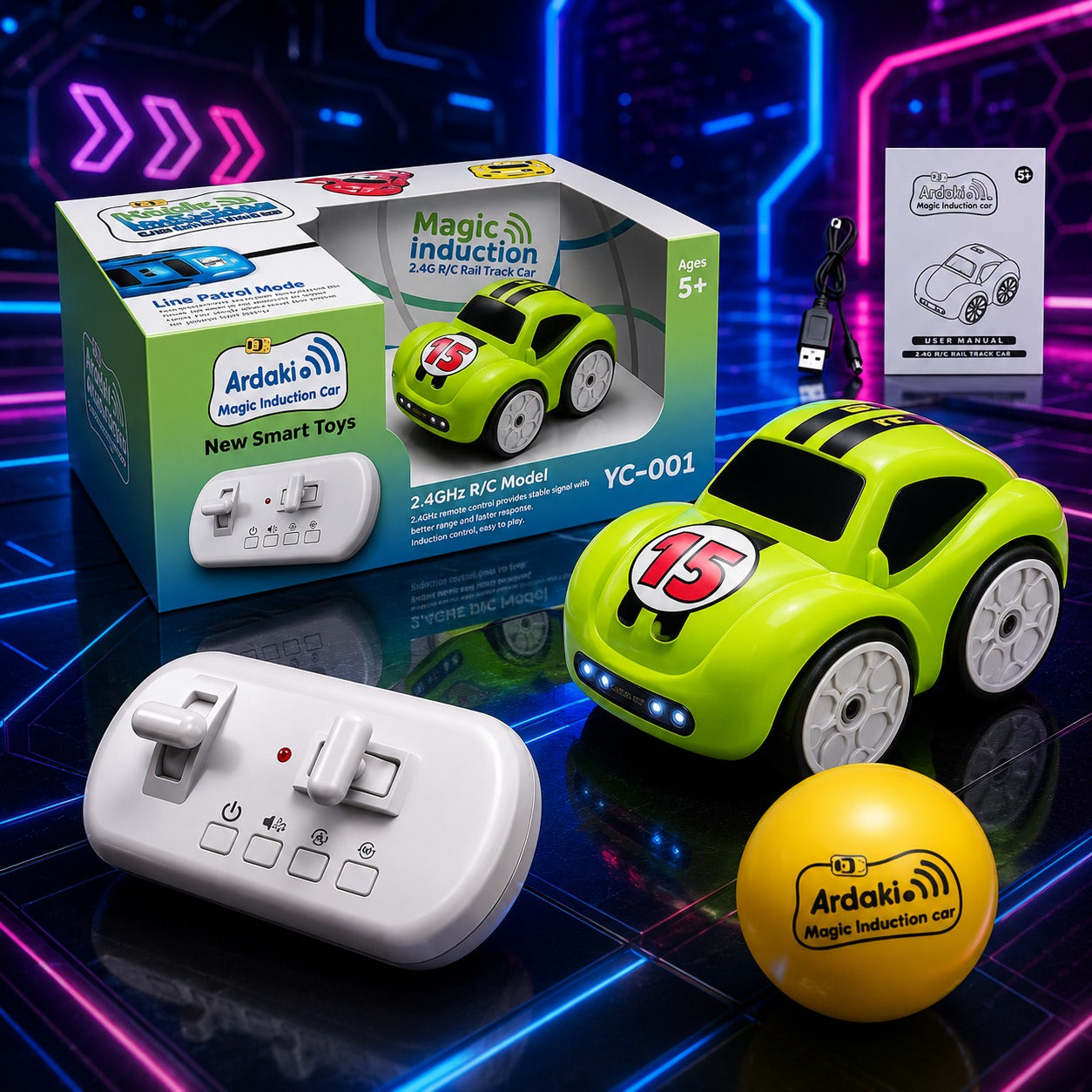 (T-036) 2.4GHz Smart Sensor Magic Car - Gesture Inductive Line Following Car