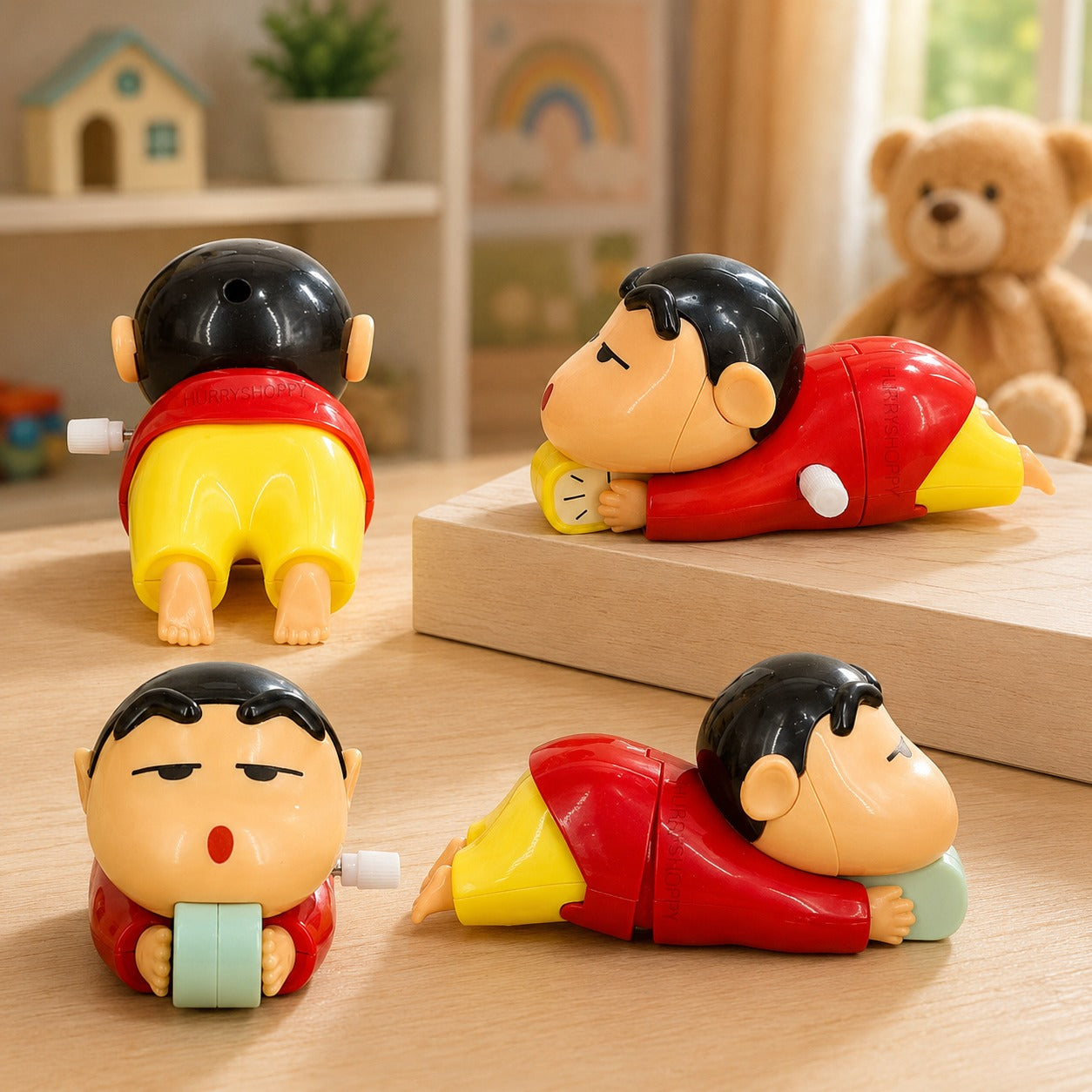 (T-003) Shin Chan Clockwork Crawling Toy – Movable Action Figure