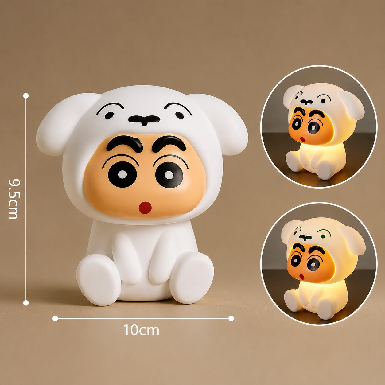 (LI-014) (MOQ: 4 Pcs) Cute Mini Shin-chan Night Lamp – Cartoon LED Decor Light