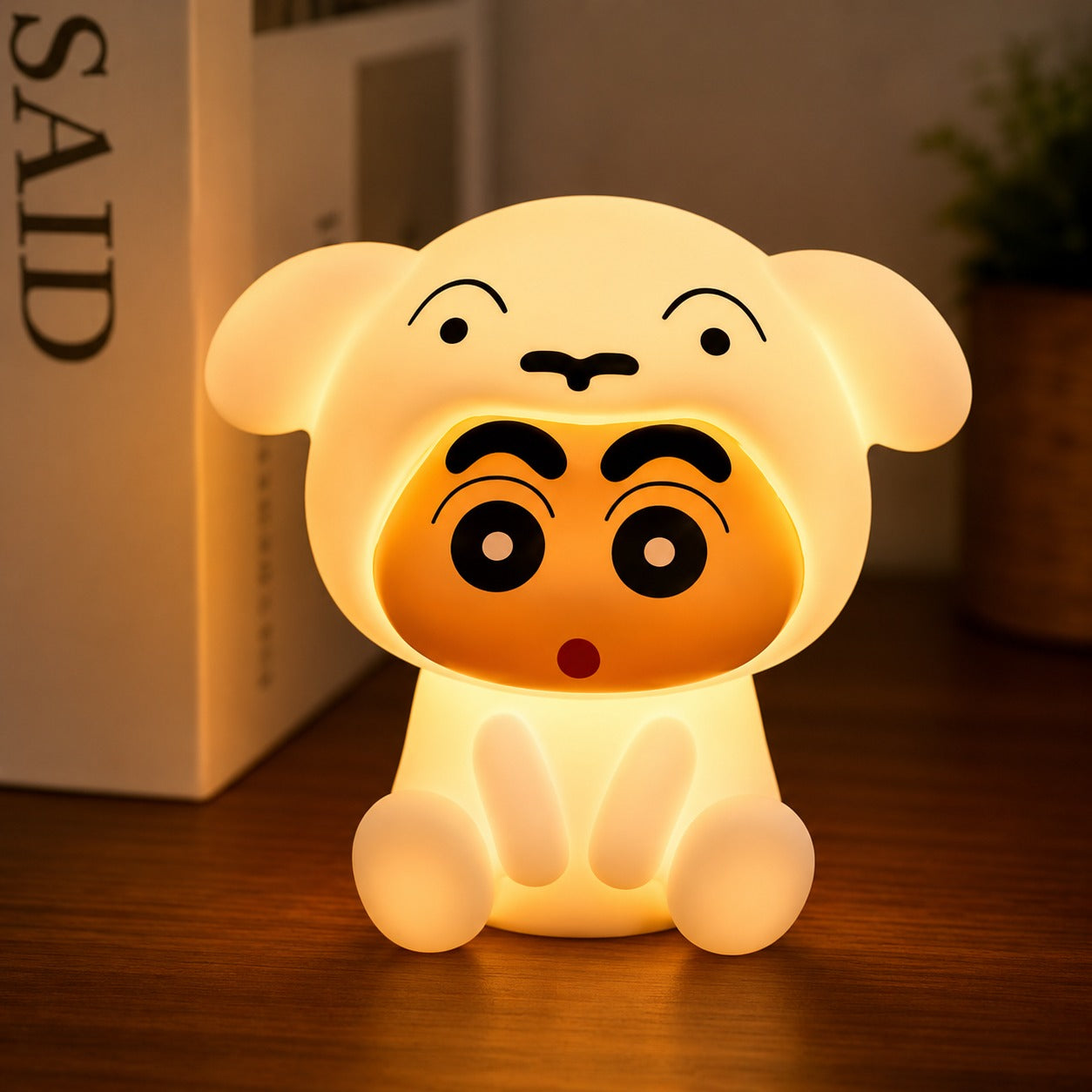 (LI-014) (MOQ: 4 Pcs) Cute Mini Shin-chan Night Lamp – Cartoon LED Decor Light