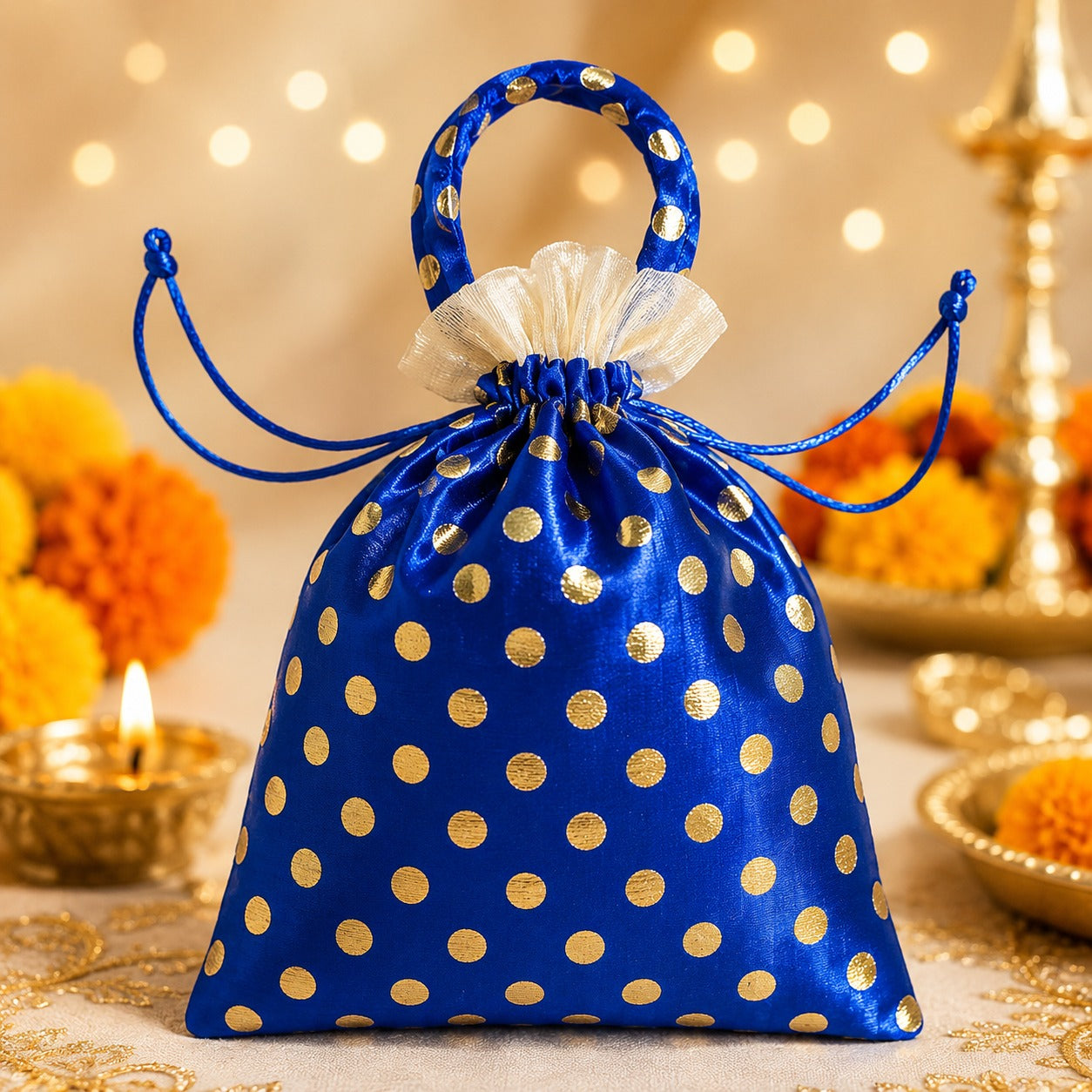 (R-003) (MOQ: 10 Pieces) Silky Shiny Return Gift Bag for Functions & Celebrations