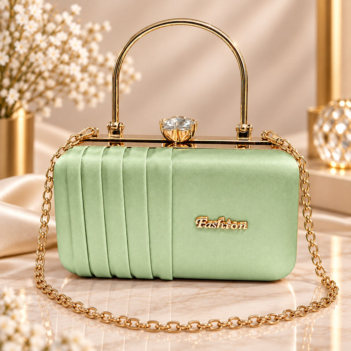 (BA11) Women's Evening Clutch Purse with Chain Strap | Shoulder Sling Purse