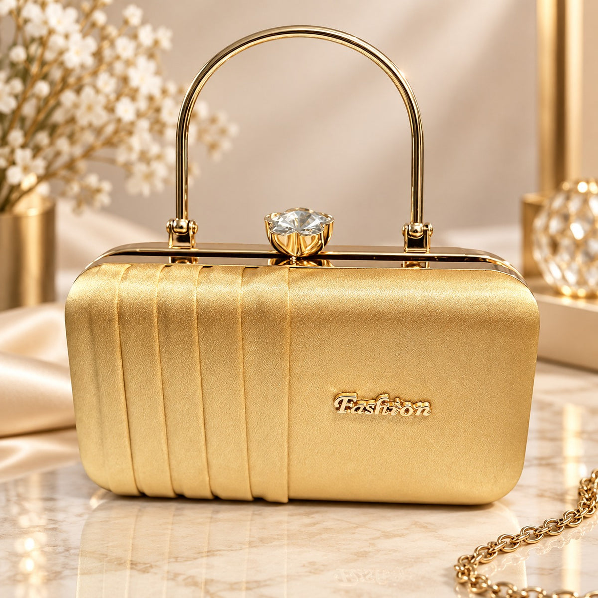 (BA11) Women's Evening Clutch Purse with Chain Strap | Shoulder Sling Purse