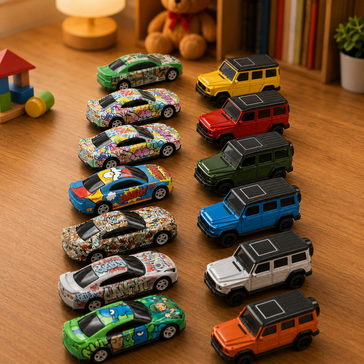 (T-020) Unbreakable Mini Cars for Kids | Pull Back Metal Toy (1 Pack - 6 Pcs)