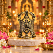 (MG23) (MOQ: 30 Pcs) Small Brass Lord Tirupati Balaji Idol for Pooja and Home Decor