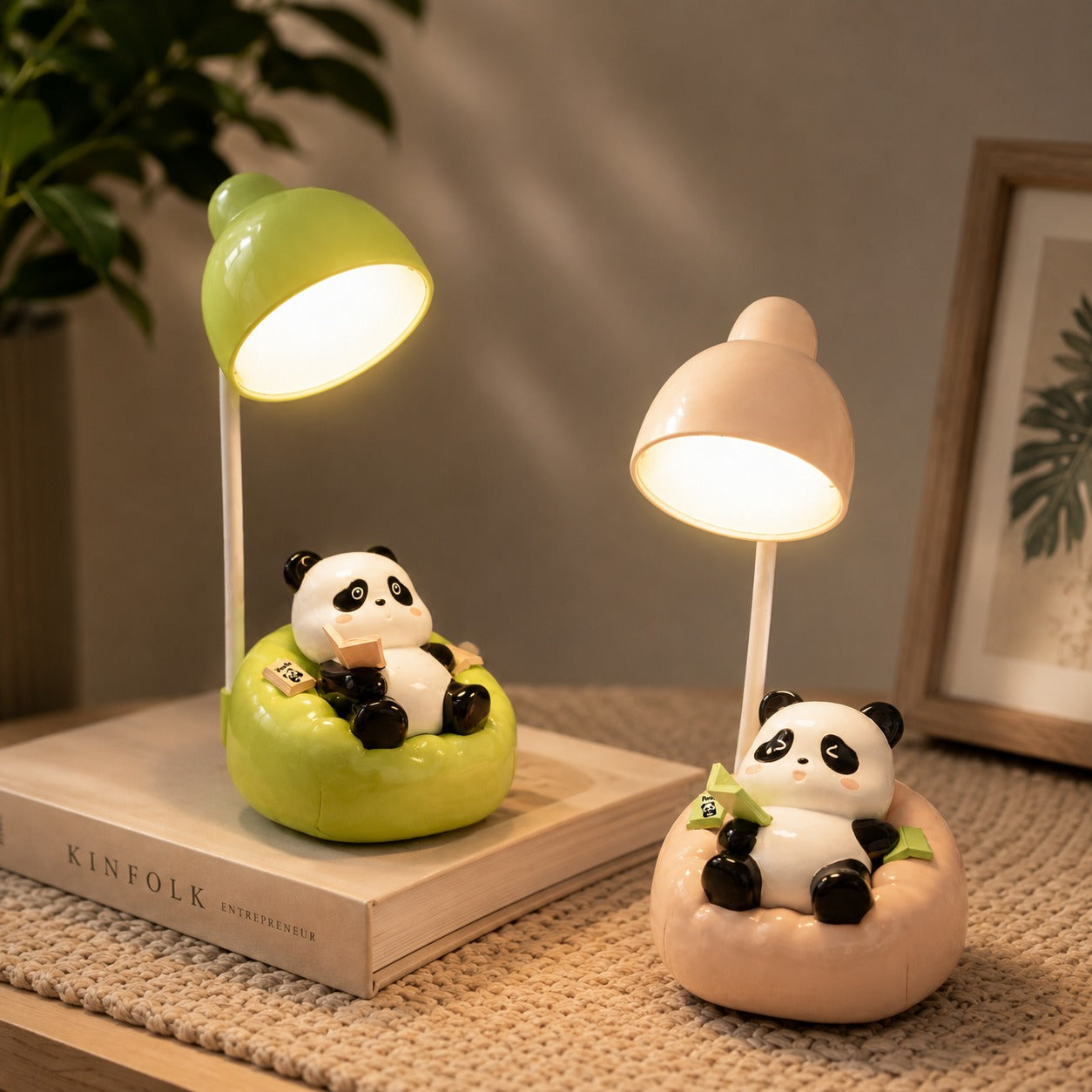 (LI-028) Sofa Panda Rechargeable LED Table Lamp with Flexible Neck