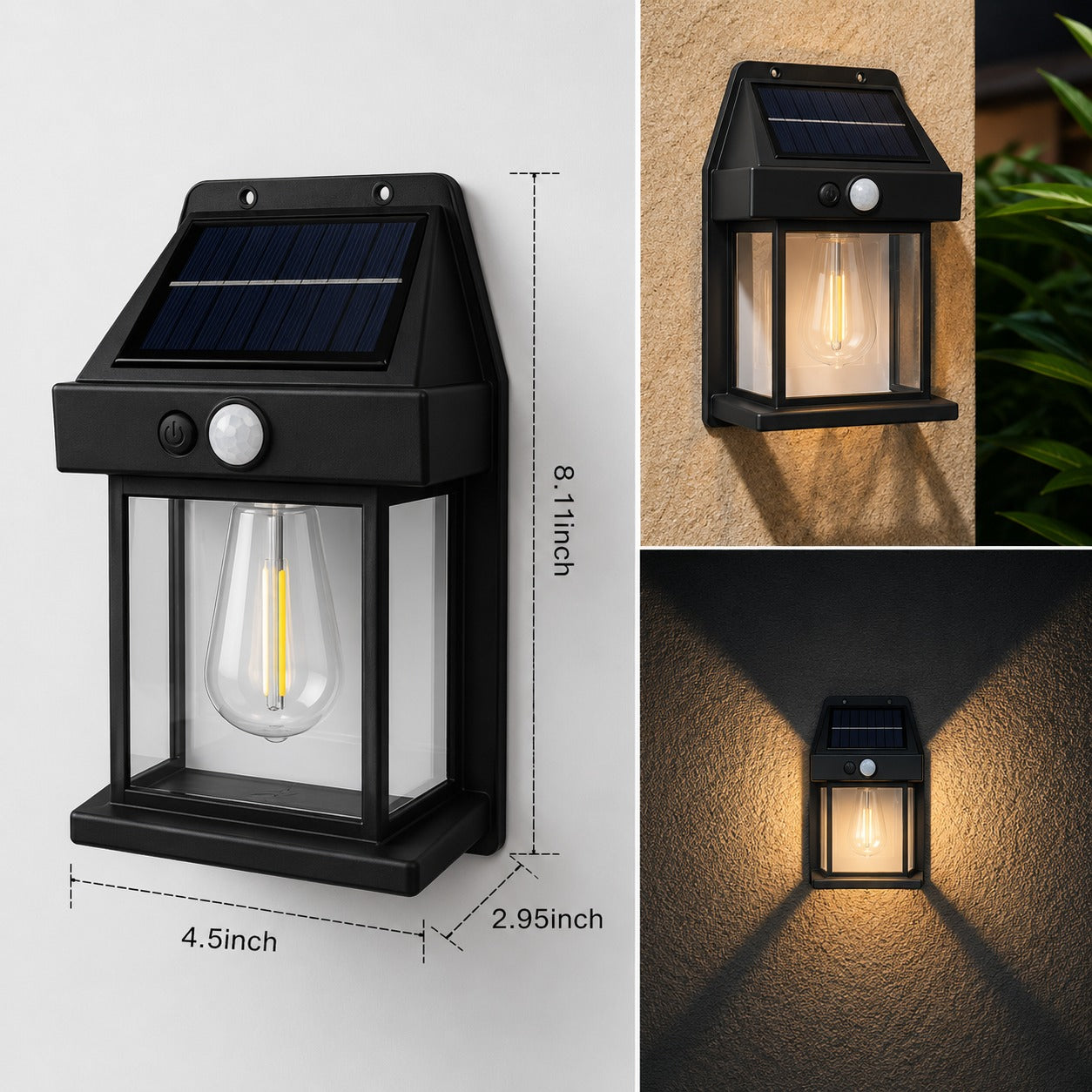 (HL-012) Solar Interaction Wall Lamp – Motion Sensor Outdoor Light