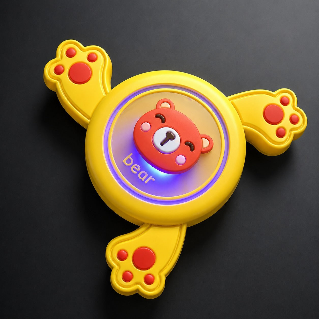(KA-008)  (MOQ: 4 Pcs) LED Cartoon Spinning Slap Wrist Band – Light-Up Bracelet