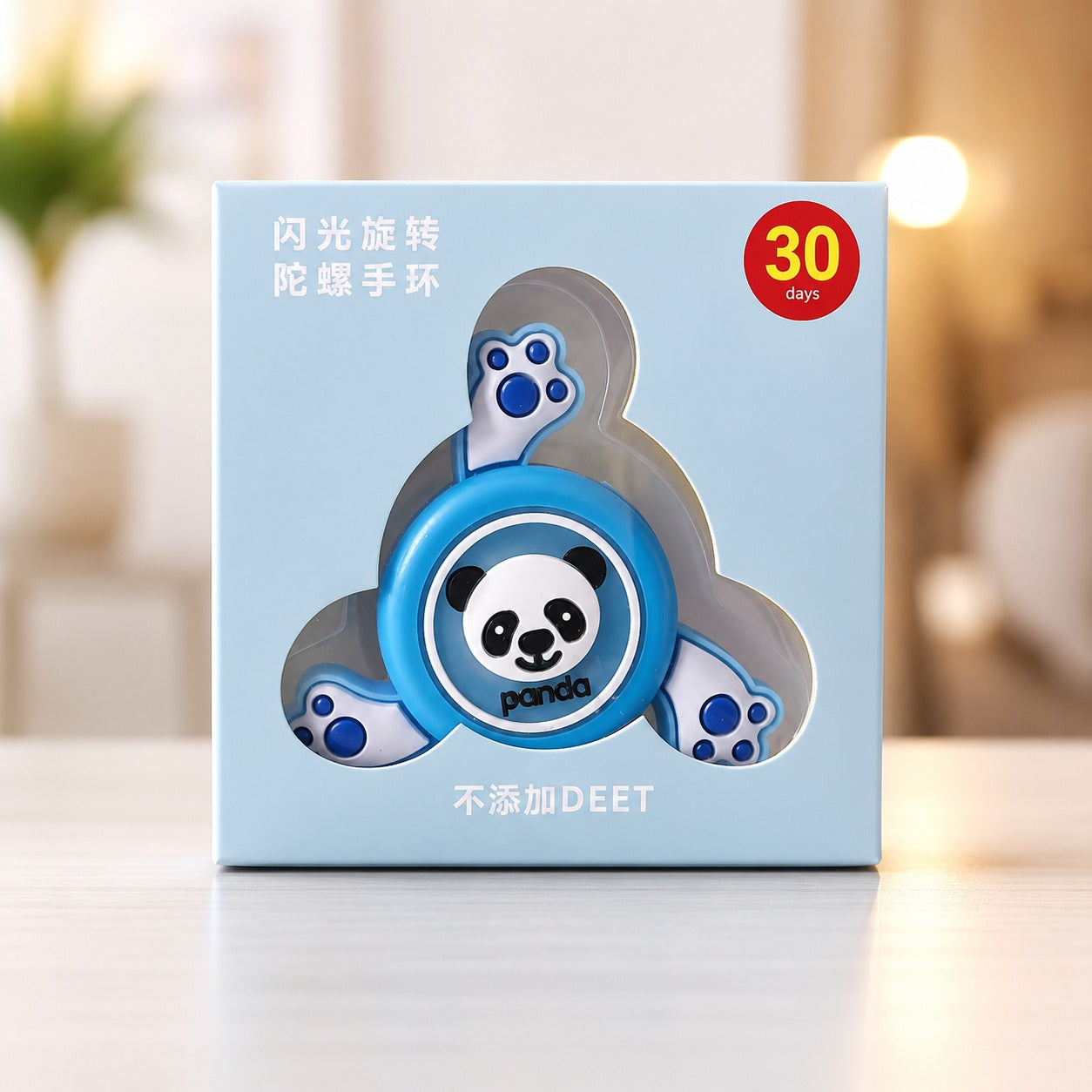 (KA-008)  (MOQ: 4 Pcs) LED Cartoon Spinning Slap Wrist Band – Light-Up Bracelet