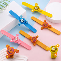 (KA-008)  (MOQ: 4 Pcs) LED Cartoon Spinning Slap Wrist Band – Light-Up Bracelet