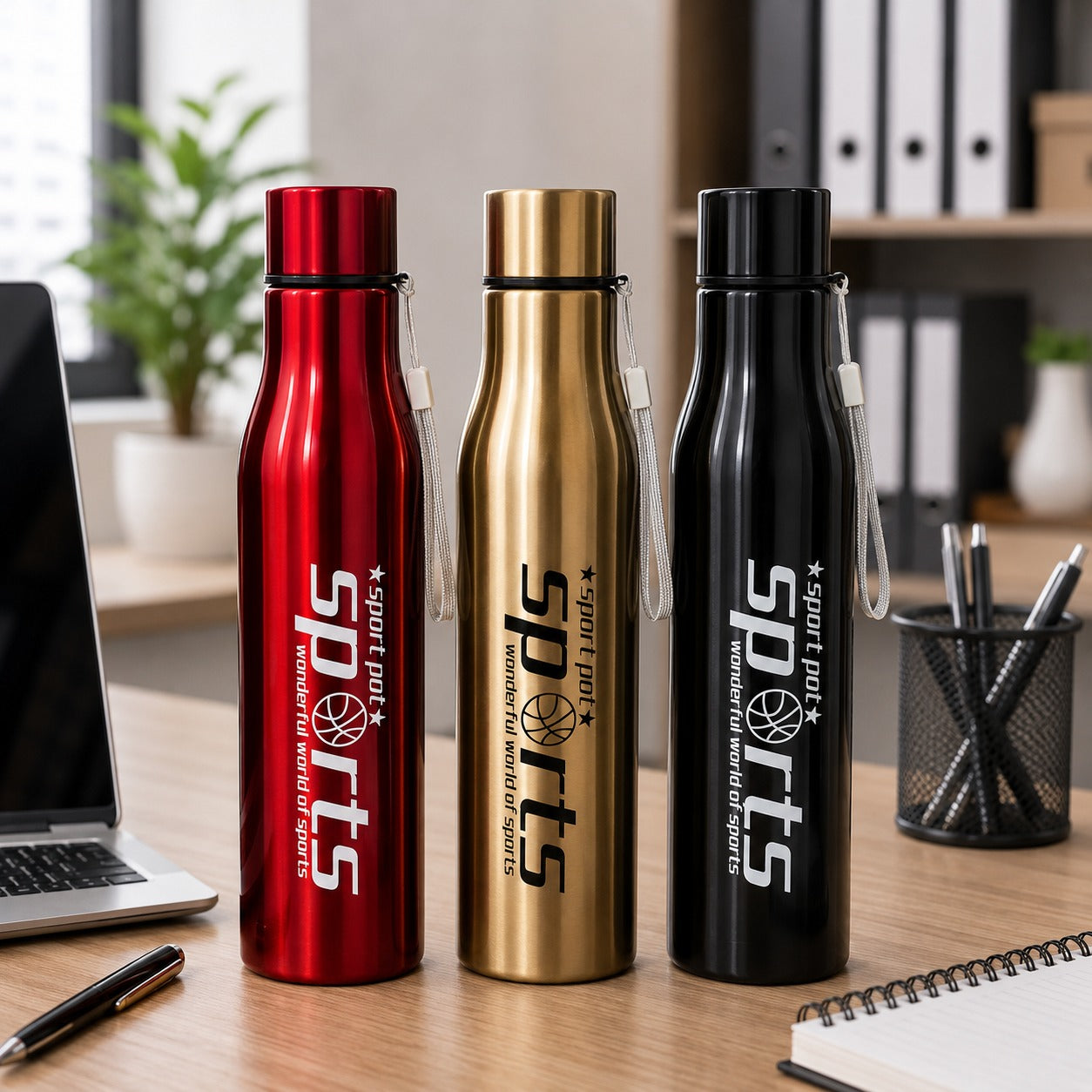 (B-049) Sports Stainless Steel 1000ML Water Bottle – Vacuum Insulated Hot & Cold Flask