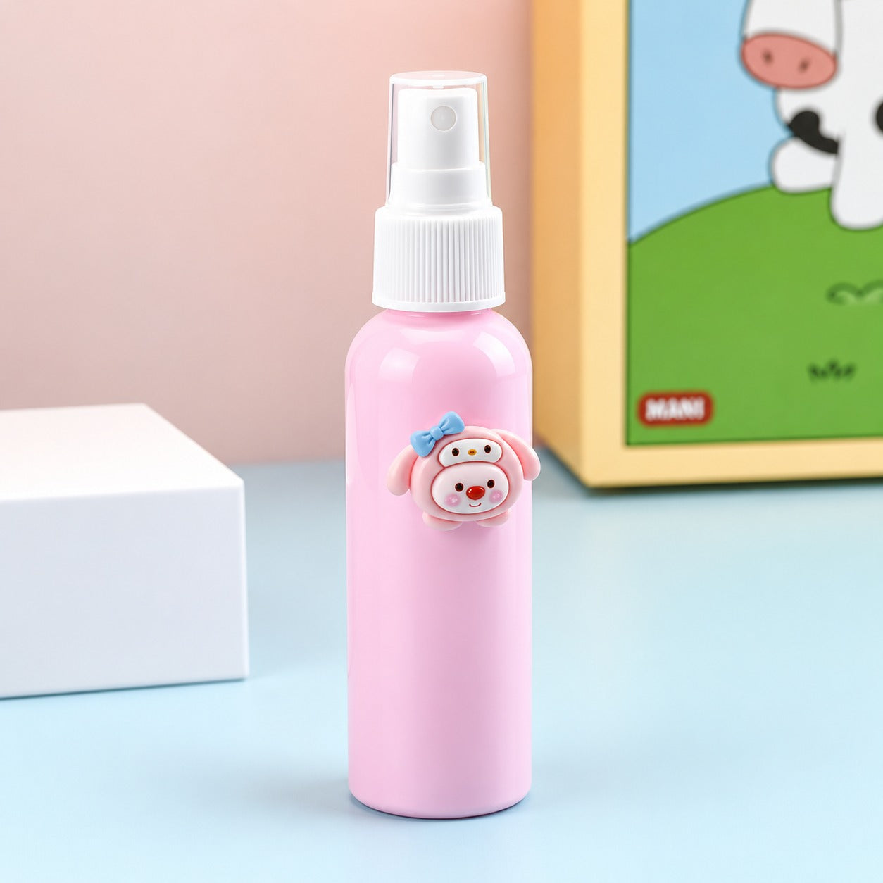 (SC-012) (MOQ: 4 Pcs) 60ml Cartoon Print Refillable Spray Bottle  (₹30 Per Piece)