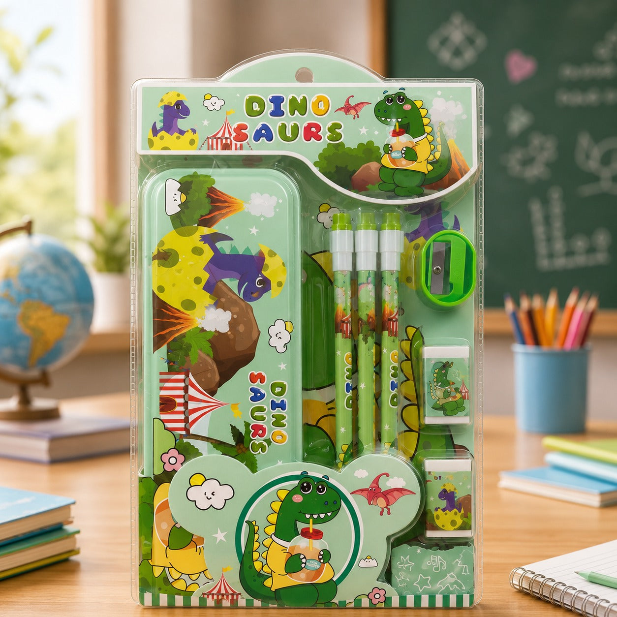 (S-004) (MOQ: 12 Pc) Kids Stationery Set – Unicorn & Space Theme (6-Piece Set)