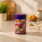 (K-008) (MOQ: 4 Boxes) Printed Metal Storage Container with Lid