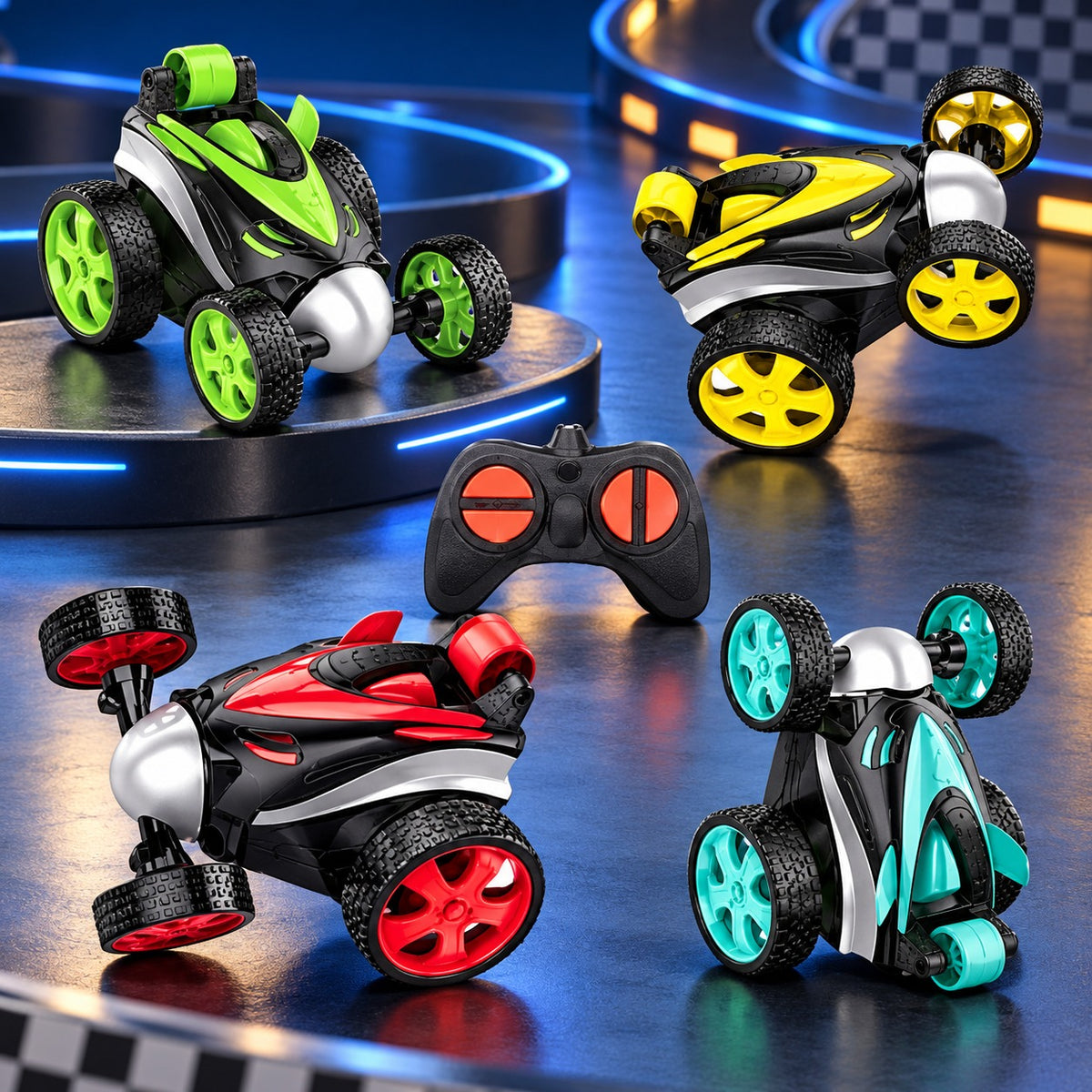 (T51) Rechargeable 360 Degree Stunt Car with Action Moves for Kids