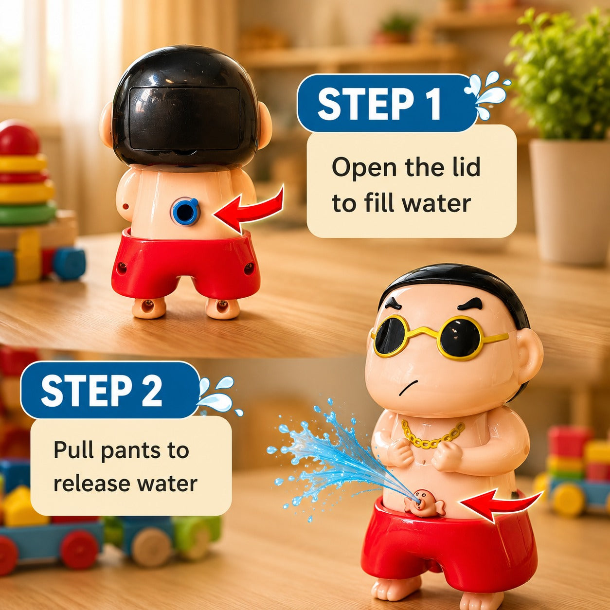 (T-028 ) Susu Shin-chan Toy – Mini Water Spray Prank Squeeze Toy