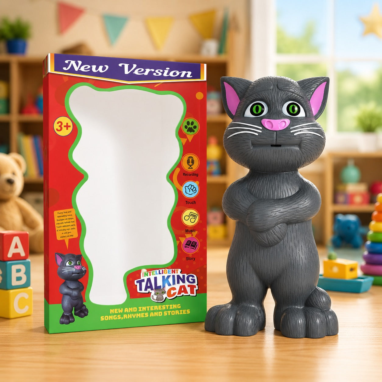 (T-026) Talking Tom Toy – Mimicry Talking Cat with Voice Repeating