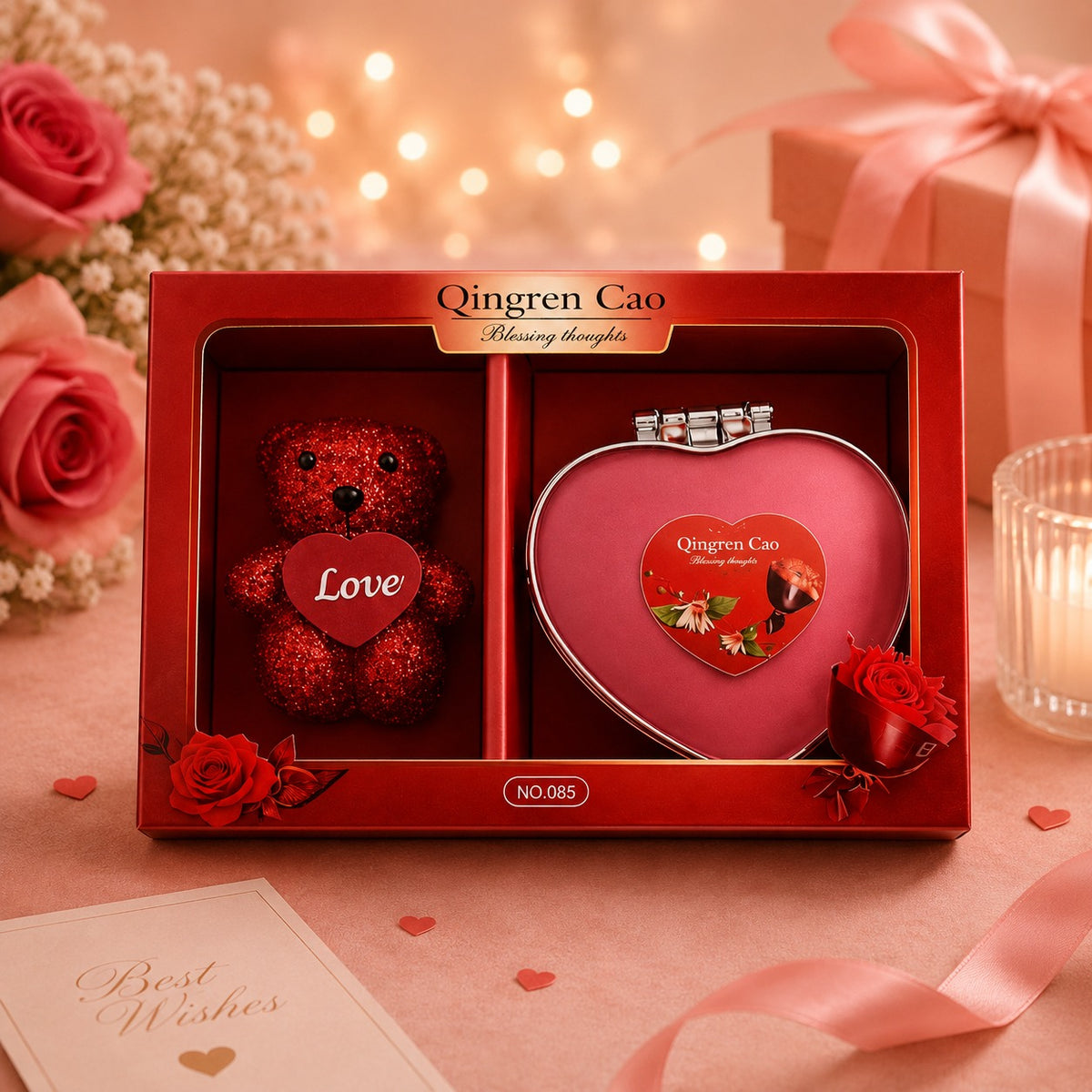 (G21) Luxury Heart Gift Box – Romantic Surprise Gift for Wife, Girlfriend & Husband