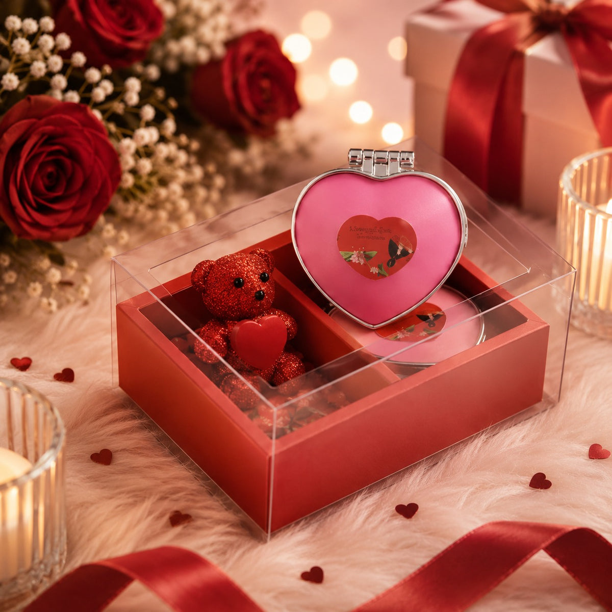 (G21) Luxury Heart Gift Box – Romantic Surprise Gift for Wife, Girlfriend & Husband