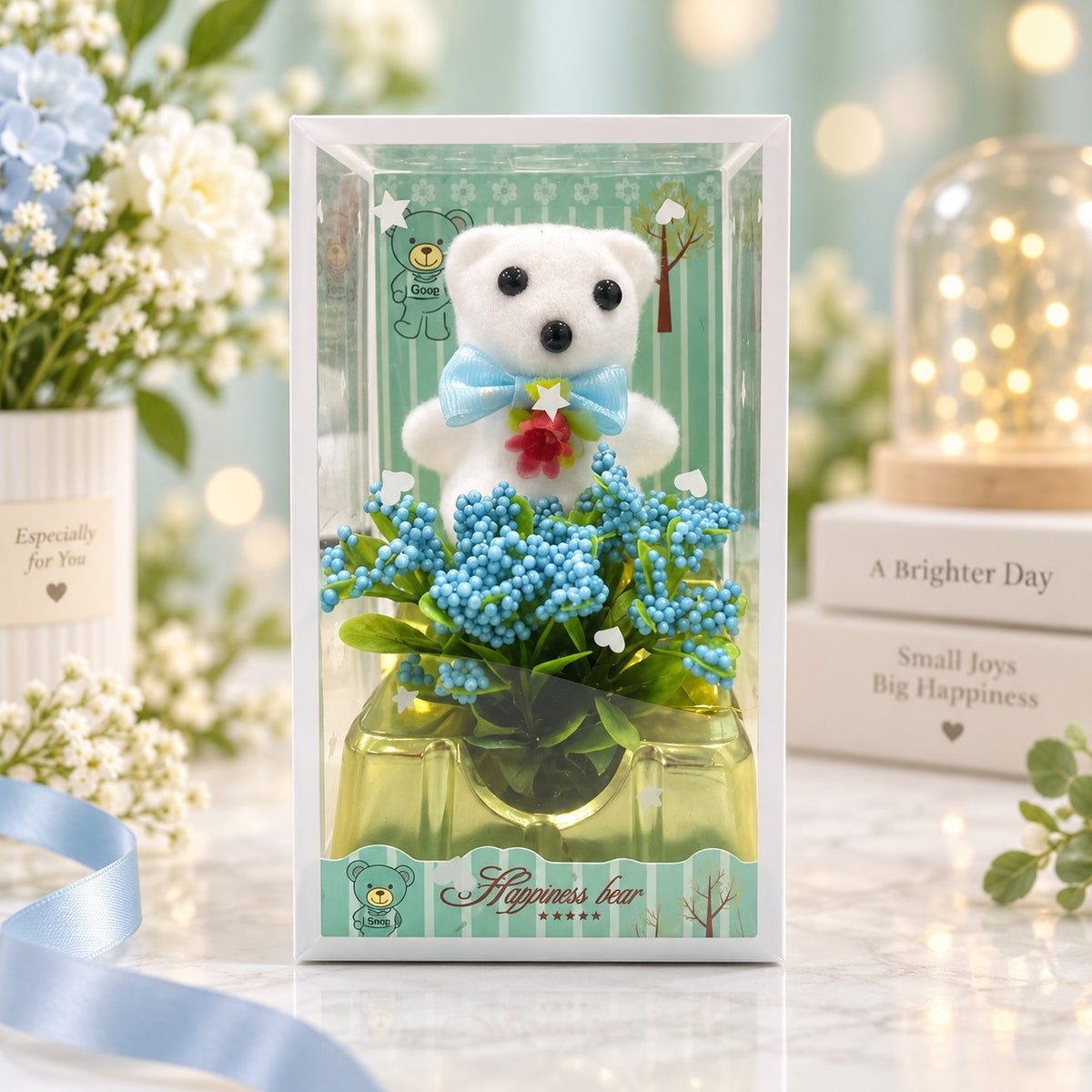 (G1) (MOQ - 2 Pcs) Little Plush Teddy Bear Set with Box | Cute Soft Toy Gift Set