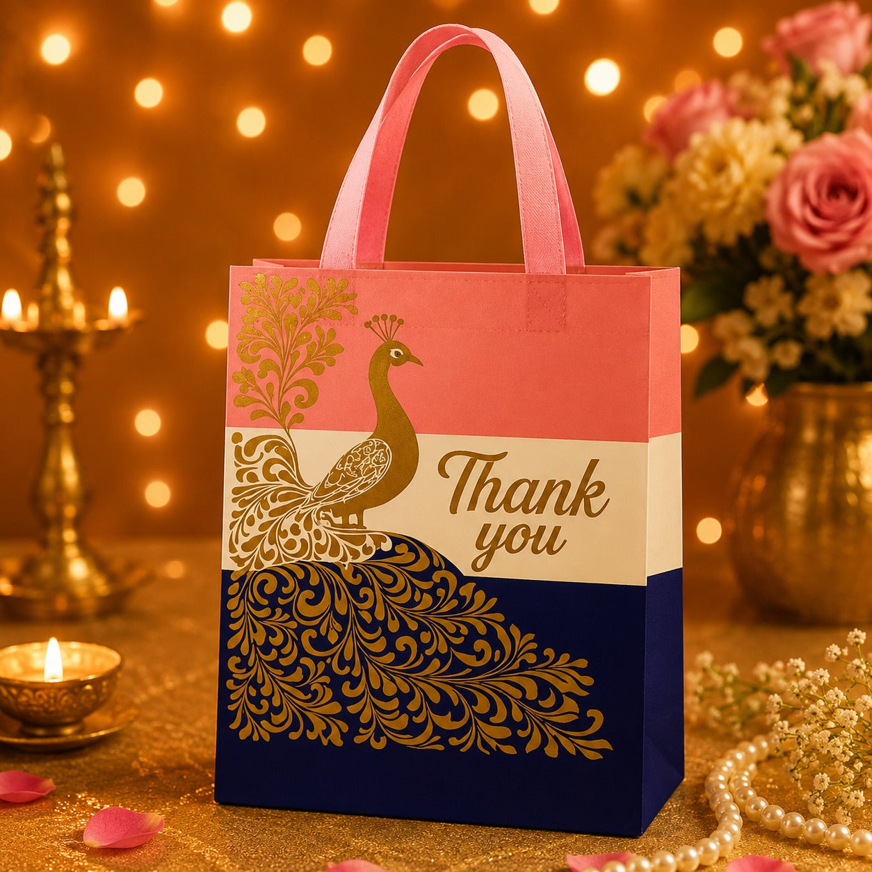 (R-016) (MOQ: 30Pcs) Thank You Return Gift Bags for Weddings & Celebrations