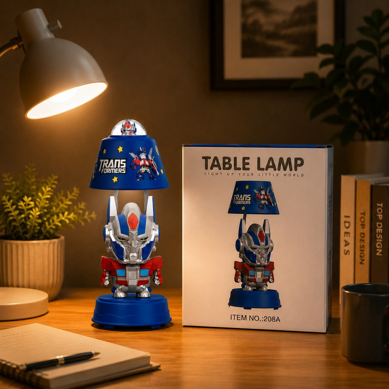 (LI-027) Transformers LED Table Lamp – Rechargeable Adjustable Desk Lamp