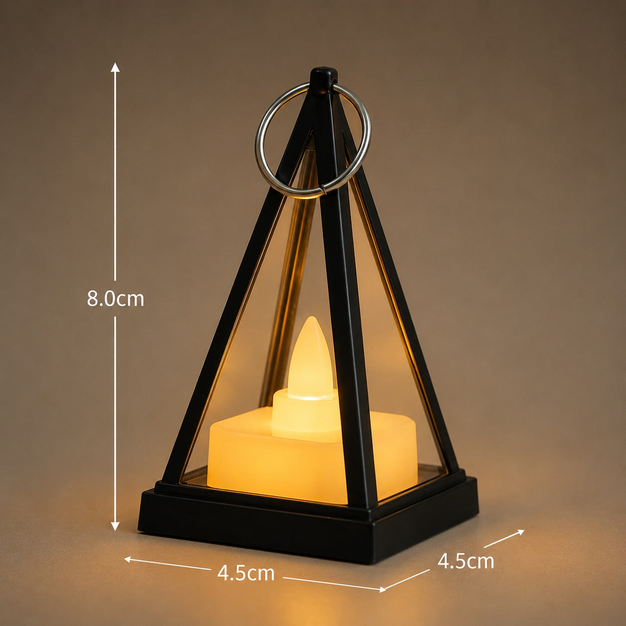 (LI-015) (MOQ: 4 Pcs) Cubic Triangle LED Electronic Candle Light Lamp
