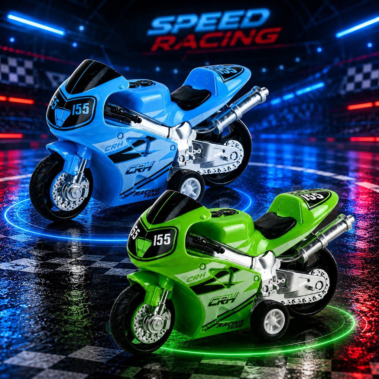 (T-037) Diecast Metal Bike Toy Vehicle (Pack of 2) – Pull Back Motorcycle Model Toy