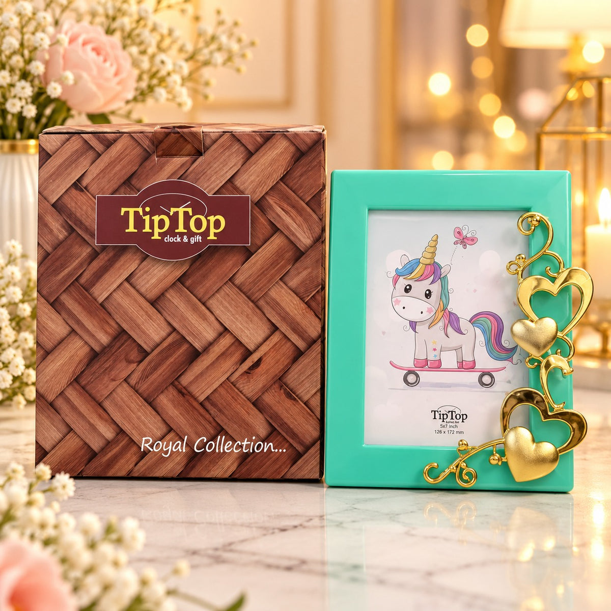 (G58) Decorative Photo Frame in Multiple Designs for Home and Gifting (5 × 7 inch)