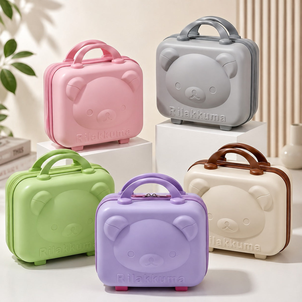 (BA10) Vanity Box Hard Shell Cosmetic Travel Suitcase - Portable Travel Organizer Case