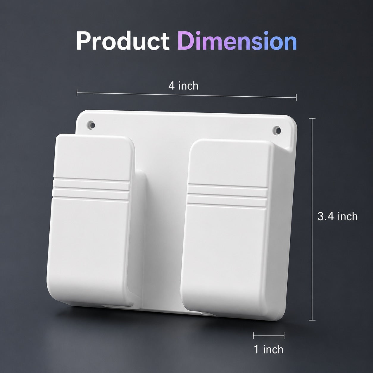 (M-002) (MOQ: 4 Pcs) Wall Mounted Mobile Holder & Remote Storage Case