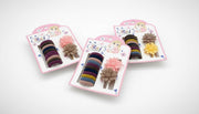 (WA-018) Combo Set Colorful Clips & Soft Hair Bands (One Set 15.Rs) Pack of 12 - 180.Rs